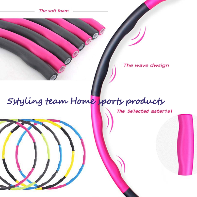 Hula hoop αποσπώμενο δαχτυλίδι αδυνατίσματος hula hoop αδυνατίσματος μέσης εξοπλισμού γυμναστικής δαχτυλίδι μασάζ αφρού για ενήλικες και παιδιά