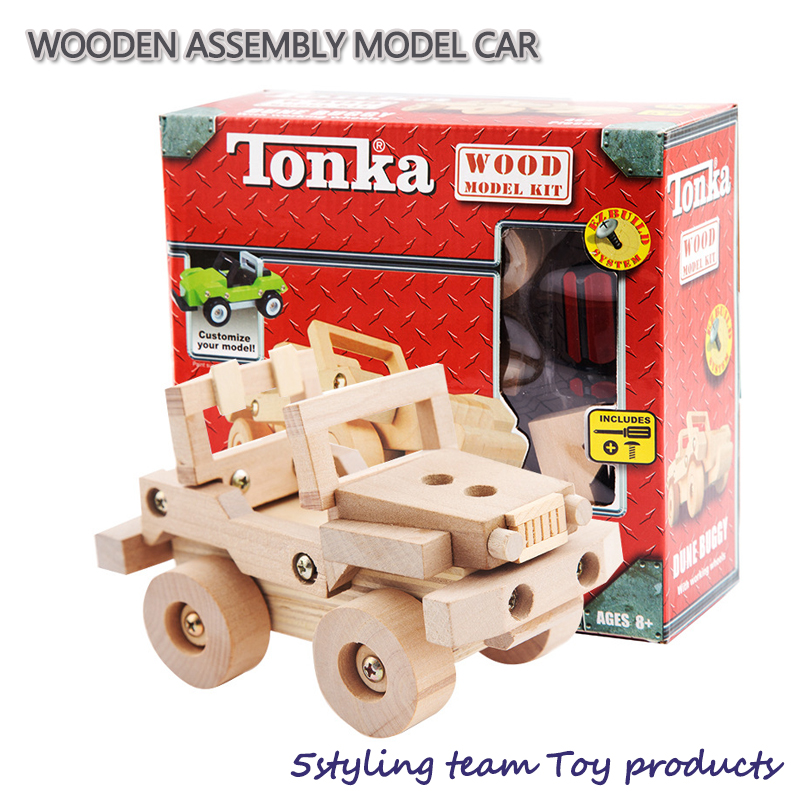 Πραγματική ξύλινη συναρμολόγηση και αποσυναρμολογημένα μοντέλα φορτηγών φορτηγών, παιδιά με δερμάτινο φτυάρι, άπλυτα σε εκπαιδευτικά παιχνίδια χονδρικά μεικτά