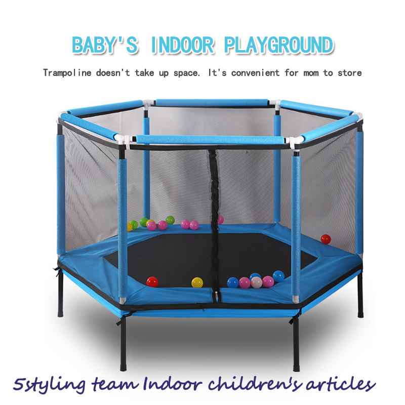 Trampoline children\s home trampoline γονέας διαδραστικά παιχνίδια γυμναστικής τραμπολίνο με προστατευτικό φράχτη παιδικής φροντίδας