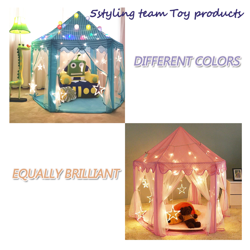 Παιδική σκηνή εξάγωνο Σκηνή πριγκίπισσα παιδική κατοικία παιδικό παιχνίδι μωρό Τέντα Toy House κατασκευαστή απόθεμα